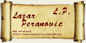 Lazar Peranović vizit kartica